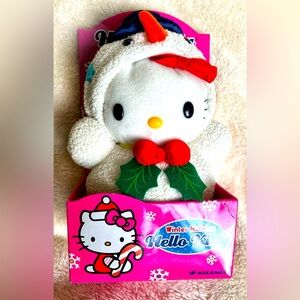 Rare New Hello Kitty Nakajima Japan Plush Snowman HTF NIB Collectible
